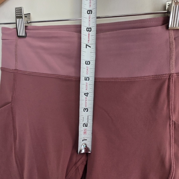 Lululemon Quick Feet Crop 19" Auburn Quicksand Rose Pink Leggings Size 6 - Picture 5 of 8